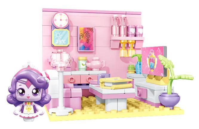 bộ đồ chơi Nhà của Lạc Mỹ SEMBO 616227, mô hình phòng khách hồng ngọt cho bé gái 6 tuổi, giá tốt