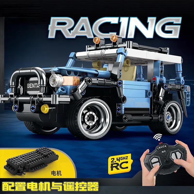 SEMBO 70012 Xe Jeep địa hình điều khiển từ xa 377 mảnh lắp ráp cho bé 6 tuổi