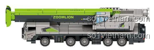 SEMBO 705114 Xe cẩu bánh lốp Zoomlion mô hình đồ chơi xây dựng cho bé trai 6 tuổi