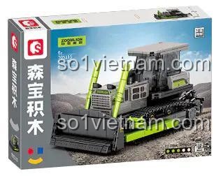 Hộp đựng SEMBO 705115 Xe Lu Bánh Xích Zoomlion - Bộ đồ chơi xây dựng cho bé trai 6 tuổi, quà tặng ý nghĩa