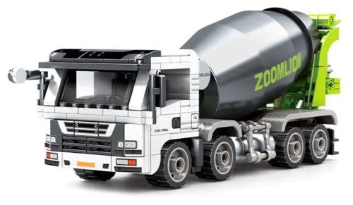 SEMBO 705116 Xe trộn bê tông Zoomlion mô hình lắp ráp chi tiết cao cho bé trai 6 tuổi
