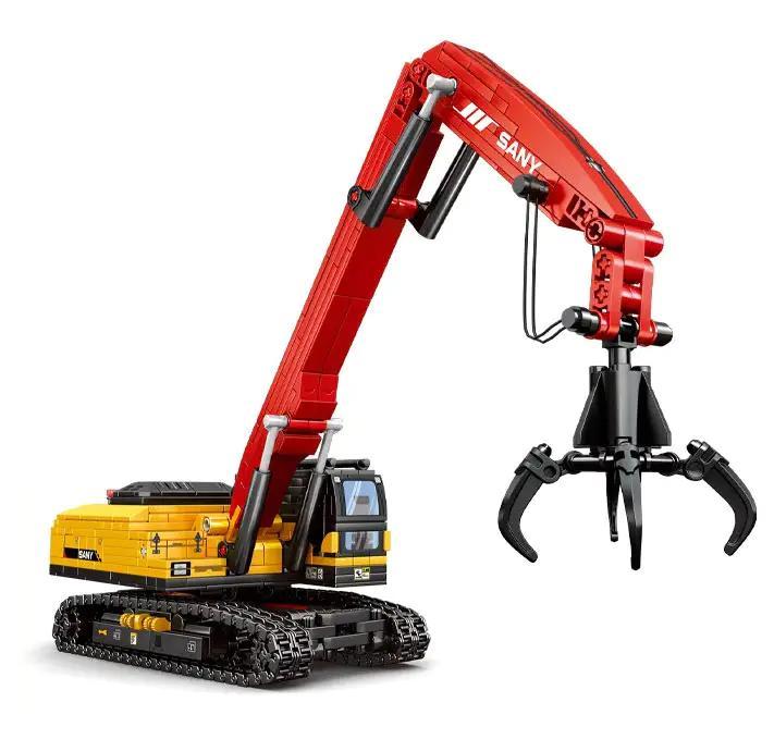 SEMBO 712056 Máy Cẩu Gắp Liệu SANY Bộ Lắp Ghép Xe Cẩu Công Trình 918 Mảnh