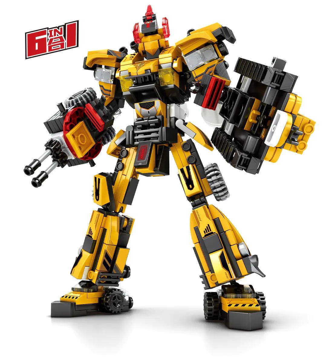 Bộ lắp ghép Robot Kỹ Sư SANY SEMBO 712064 biến hình mạnh mẽ, đồ chơi lắp ráp cho bé trai 6 tuổi, giá tốt.