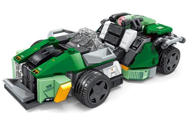 SEMBO 714311 Xe Jeep Quân Sự "Chiến Binh" - Mô hình xe địa hình màu xanh lá, đen, trắng, xám, đồ chơi lắp ráp cho bé 6 tuổi