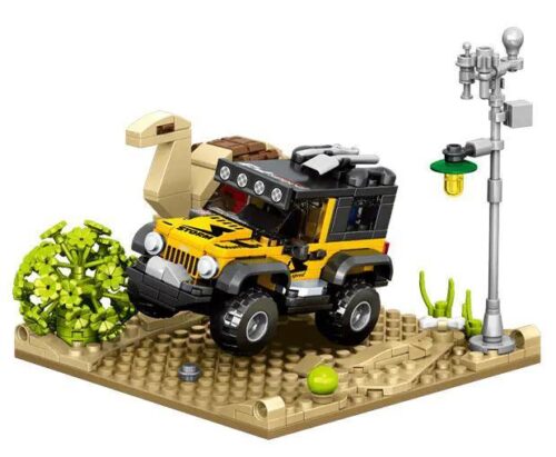 SEMBO 714319 Xe Jeep Địa Hình Cảnh Sát bộ đồ chơi lắp ráp 358 mảnh
