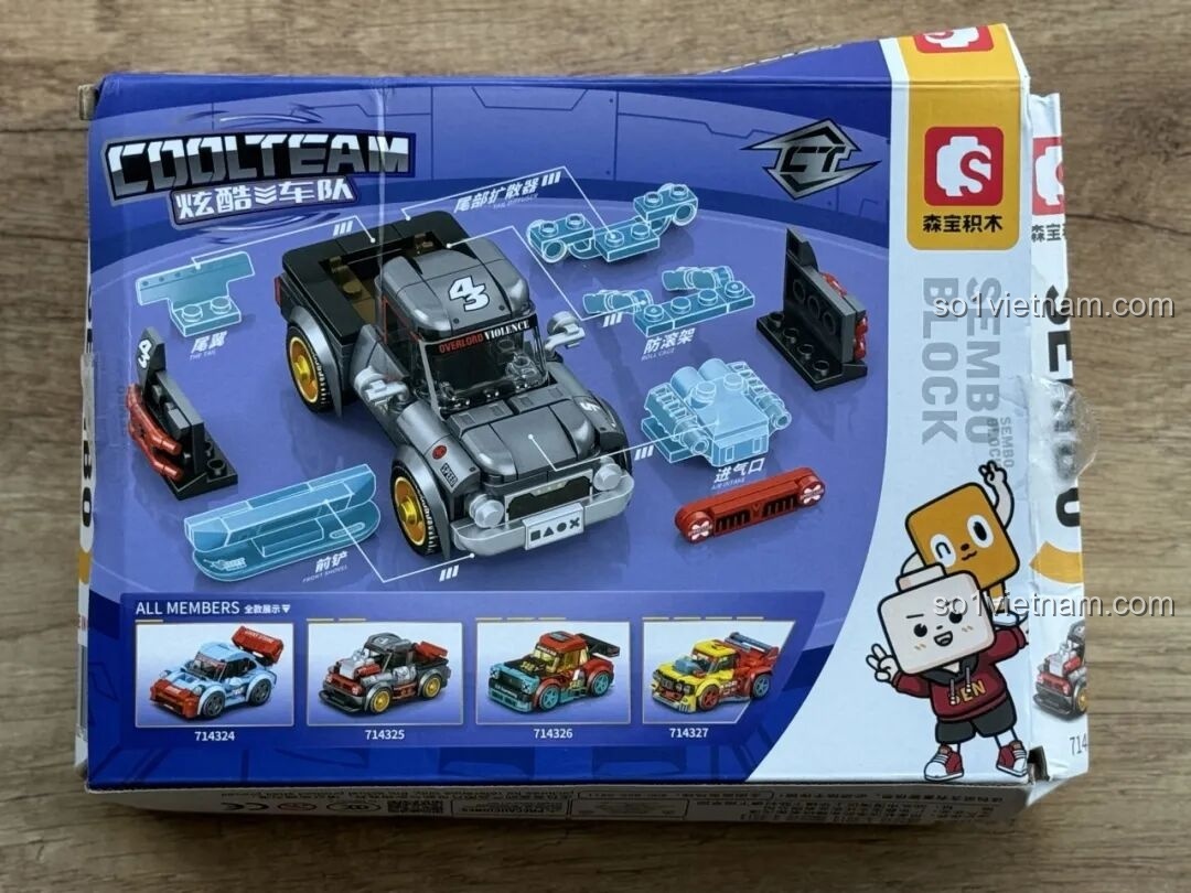 Chi tiết phần đầu xe SEMBO 714325 đang được lắp ráp