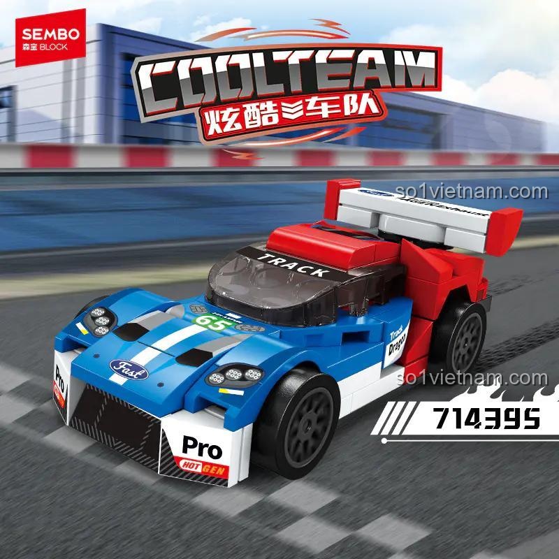 Bộ lắp ghép SEMBO 714395 Xe đua Rồng Đường Đua cho bé trai 6 tuổi, mô hình siêu xe tốc độ kinh hoàng, giá tốt.