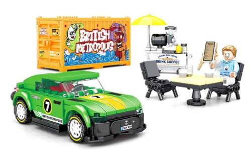 Bộ lắp ghép Xe Đua British Metropolis SEMBO 714515, đồ chơi lắp ráp Quán Cà Phê Dã Ngoại, xe đua Q-version, 1 minifigure, cho bé 6 tuổi, giá tốt