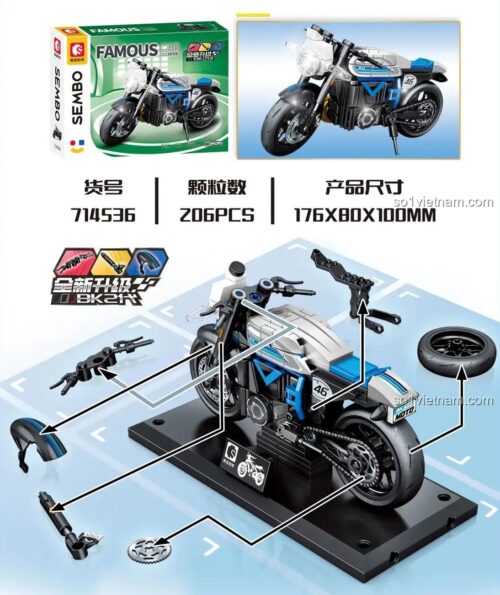 đồ chơi mô hình Sembo 714536, bộ lắp ghép xe Ducati Freedom 800, mô hình xe máy Ducati Freedom 800, đồ chơi lắp ráp xe Ducati Freedom 800, mô hình xe Ducati Freedom 800 giá rẻ, cho bé trai 6 tuổi, chất lượng cao
