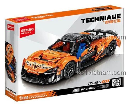 Bộ lắp ghép Siêu xe thể thao SEMBO 715026 Morning Glow Tỉ lệ 1:14, đồ chơi lắp ráp chất lượng cao cho bé trai 6 tuổi giá tốt