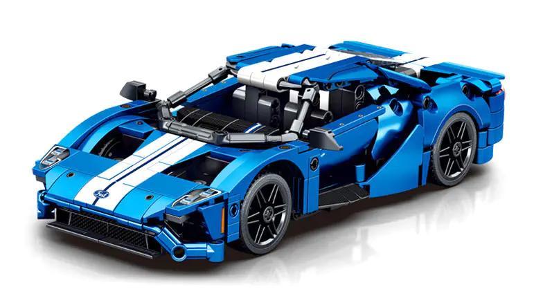 Bộ lắp ráp siêu xe Ford GT SEMBO 715302 màu xanh dương, đồ chơi mô hình cho bé trai 6 tuổi, giá rẻ.