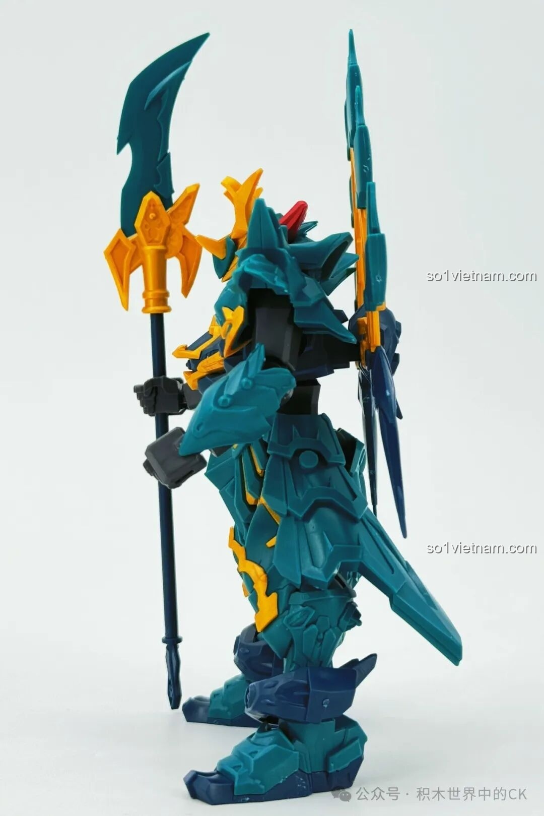 Mô hình Sembo 900003 Thanh Long Chiến Kỷ Nguyên Linh hoàn chỉnh, mặt bên góc chéo