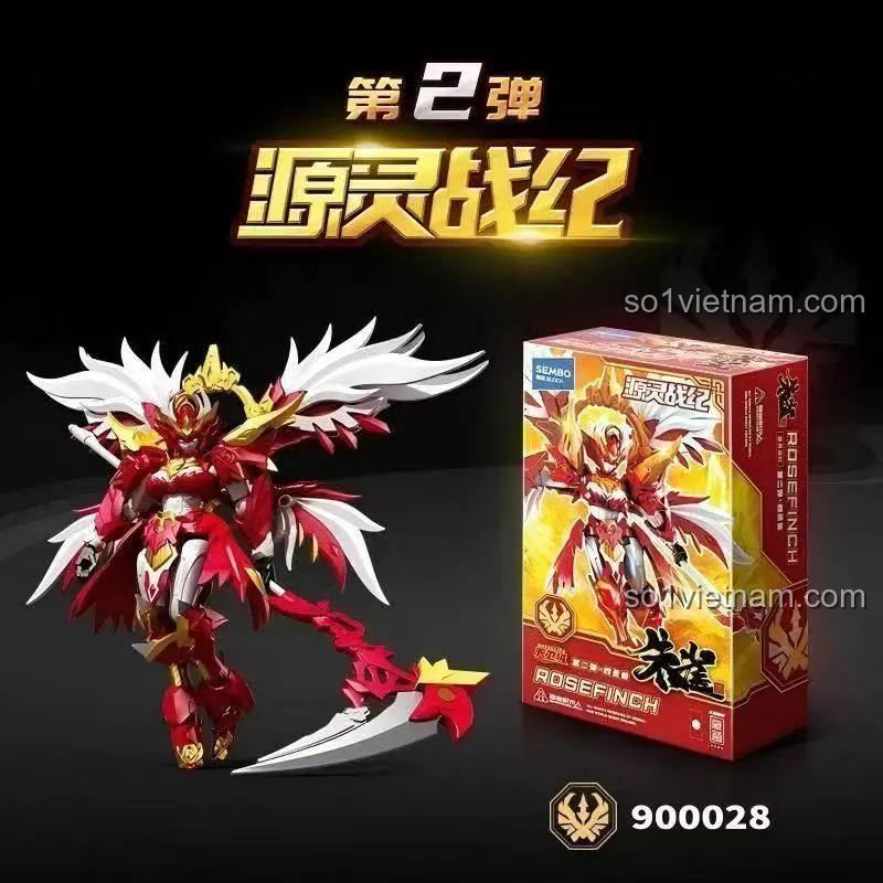 SEMBO 900028 Mô hình Robot Thiên Vệ朱雀 đã lắp ráp và hộp sản phẩm