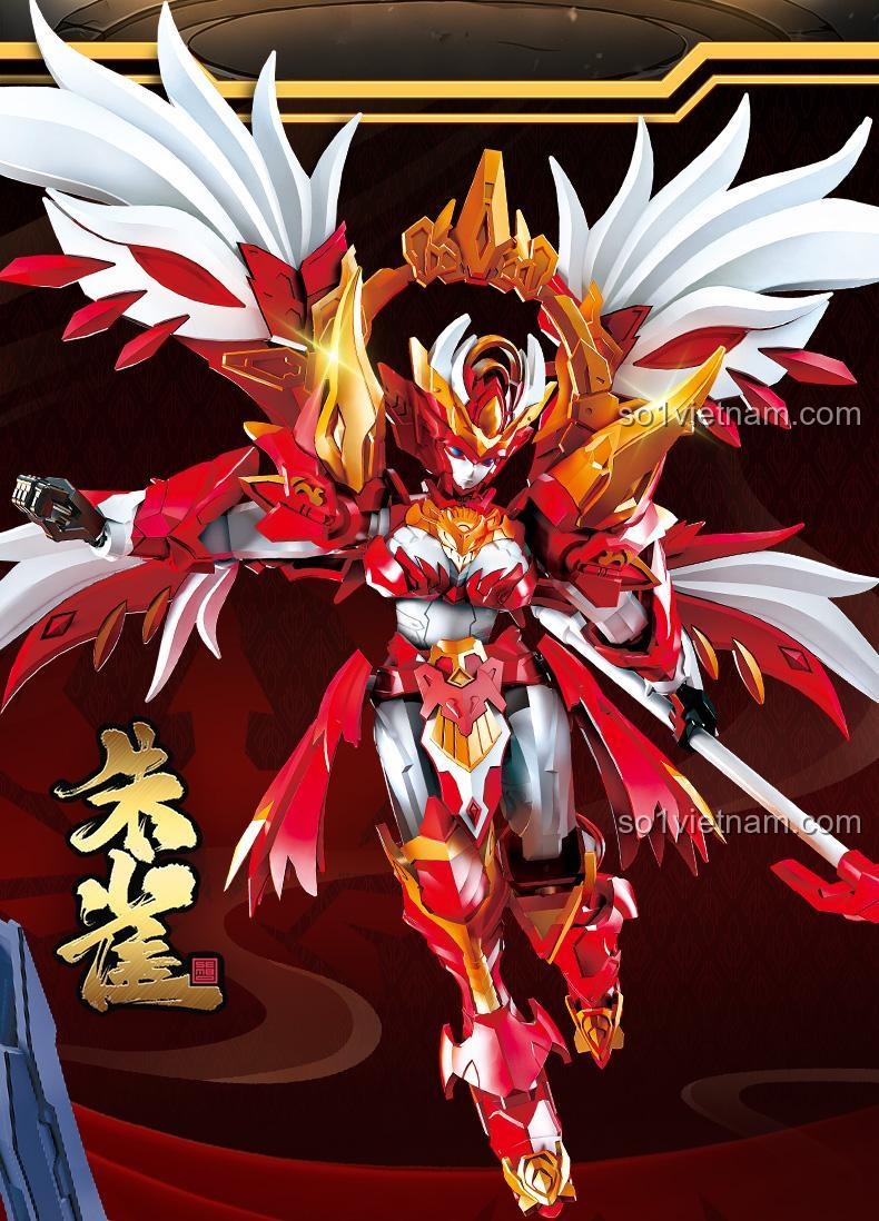 SEMBO 900028 Mô hình Robot Thiên Vệ朱雀 màu đỏ