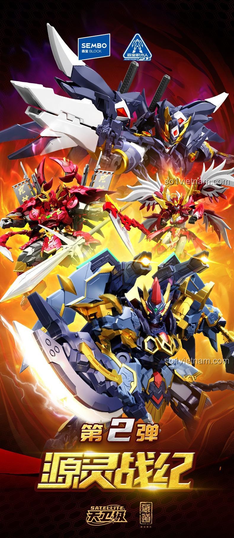SEMBO 900030 - Các dòng robot trong bộ Nguyên Linh Chiến Kỷ