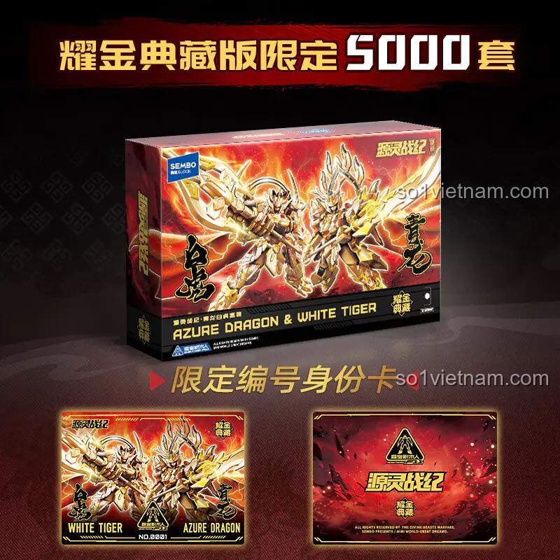 Bộ đồ chơi Figure Rồng Xanh Hổ Trắng 900038 kèm thẻ bài giới hạn, đồ chơi lắp ghép độc đáo cho con trai 14 tuổi.