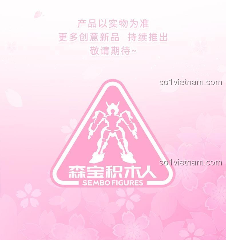 Bộ Lắp Ghép Mô Hình Robot SEMBO 900041 Võ Thành Hầu và Date Masamune - Phiên bản giới hạn Hoa Anh Đào, 25 khớp cử động linh hoạt, Hộp đựng làm phông nền, Đồ chơi lắp ráp cho bé trai 14 tuổi