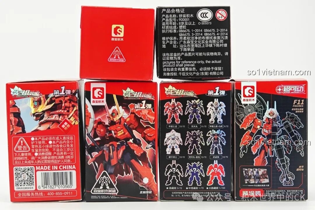 Các mảnh ghép SEMBO Anh Hùng Tiên Tổ Hiệu Ứng được sắp xếp.