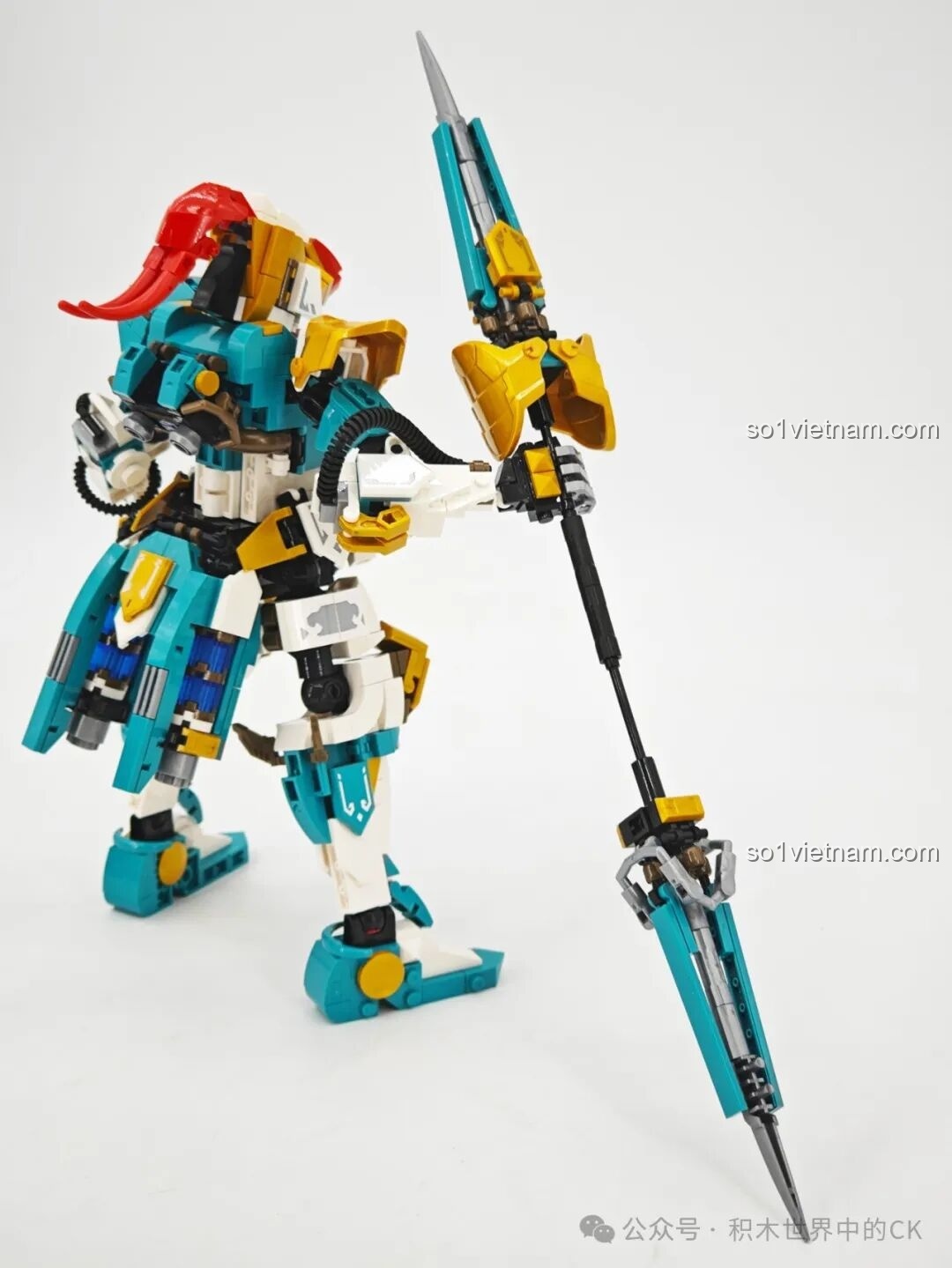 Mô hình Sembo Block 103395 Robot Mã Siêu tạo dáng linh hoạt, thể hiện khả năng cử động.