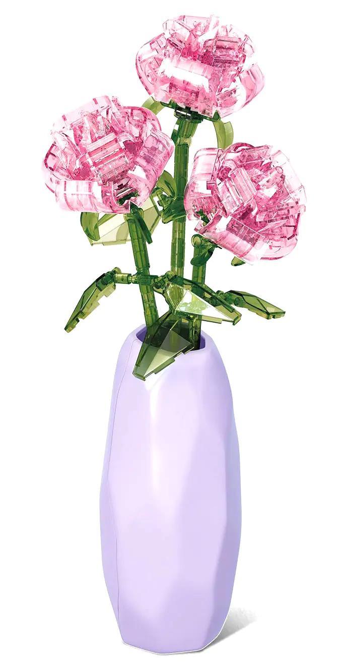 bộ đồ chơi Hoa Hồng Pha Lê Sembo Block 611066, mô hình lắp ráp tinh xảo cho bé gái 6 tuổi, quà tặng ý nghĩa giá tốt