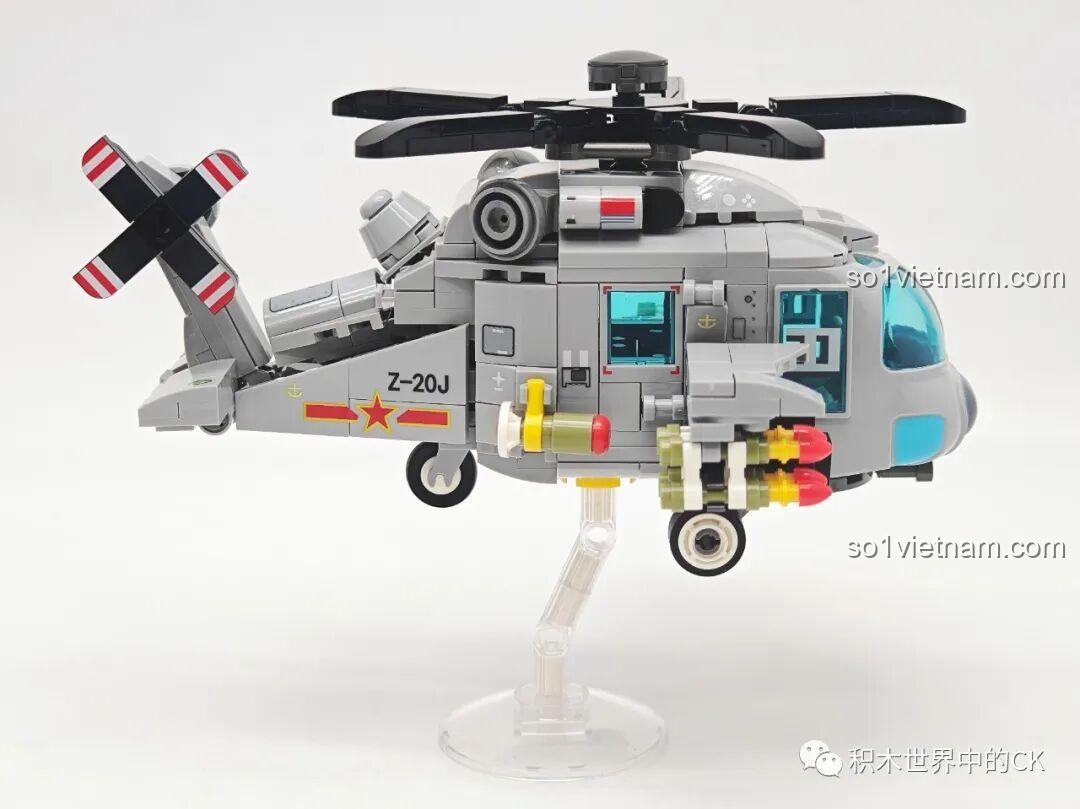 Cận cảnh cánh quạt chính của mô hình đồ chơi lắp ráp Sembo Block Trực thăng Trực-20 202218.