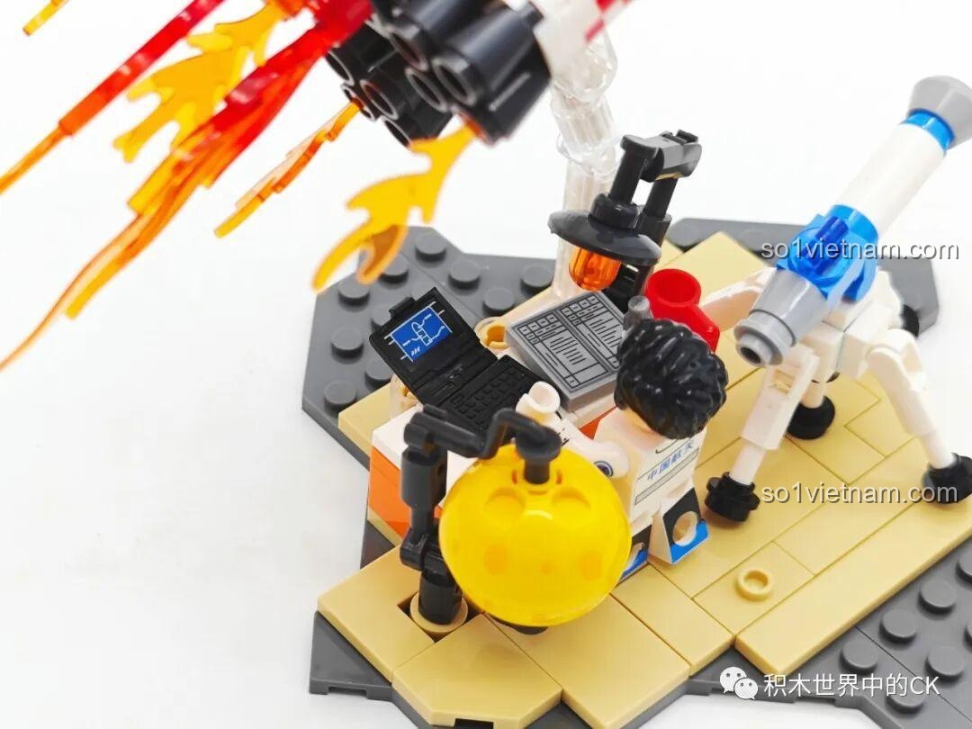 Góc nhìn từ trên xuống của bộ sưu tập tên lửa SEMBO Đội Tên Lửa Siêu Dễ Thương, thể hiện sự hoành tráng.