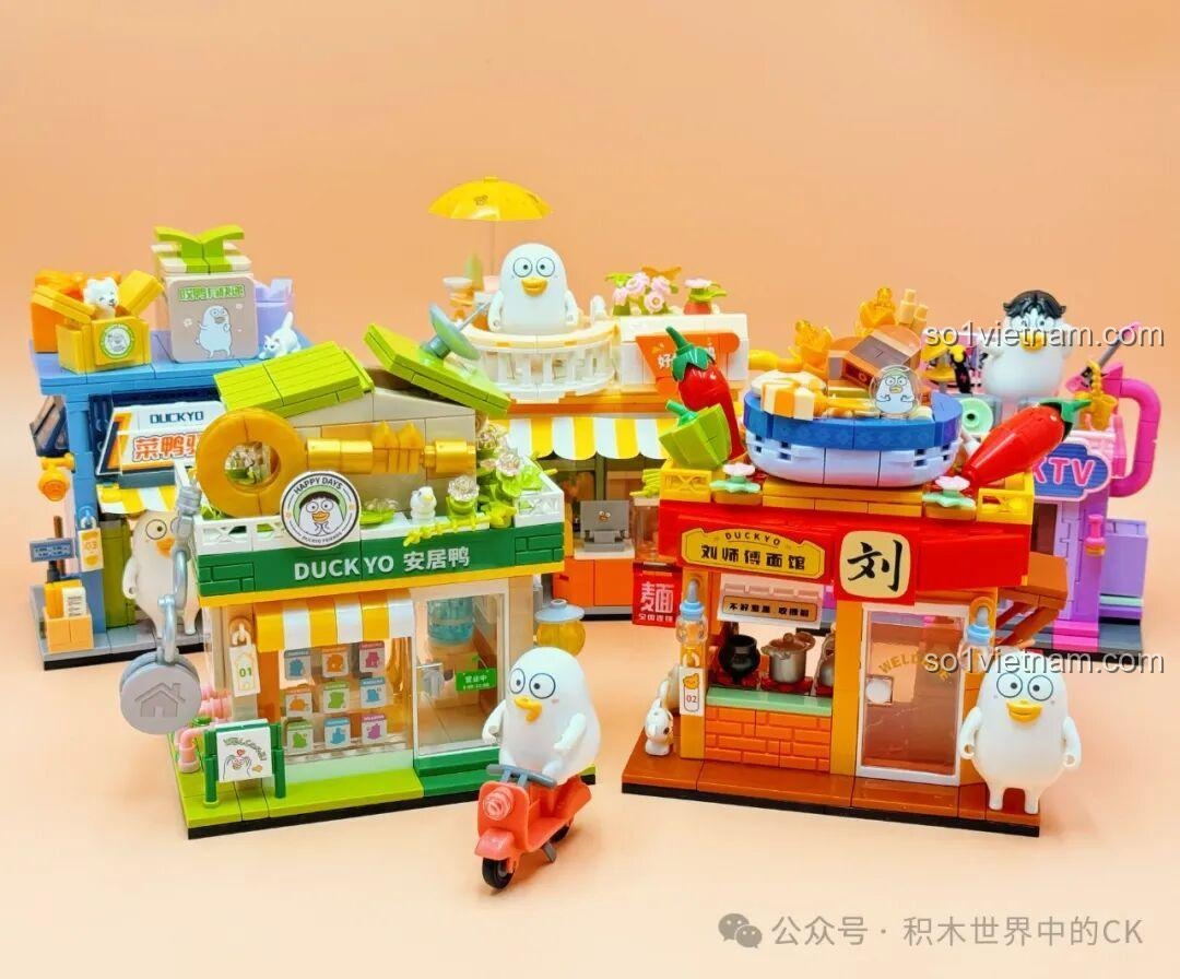 Toàn bộ 5 mô hình cửa hàng mini SEMBO Ducky Friends 