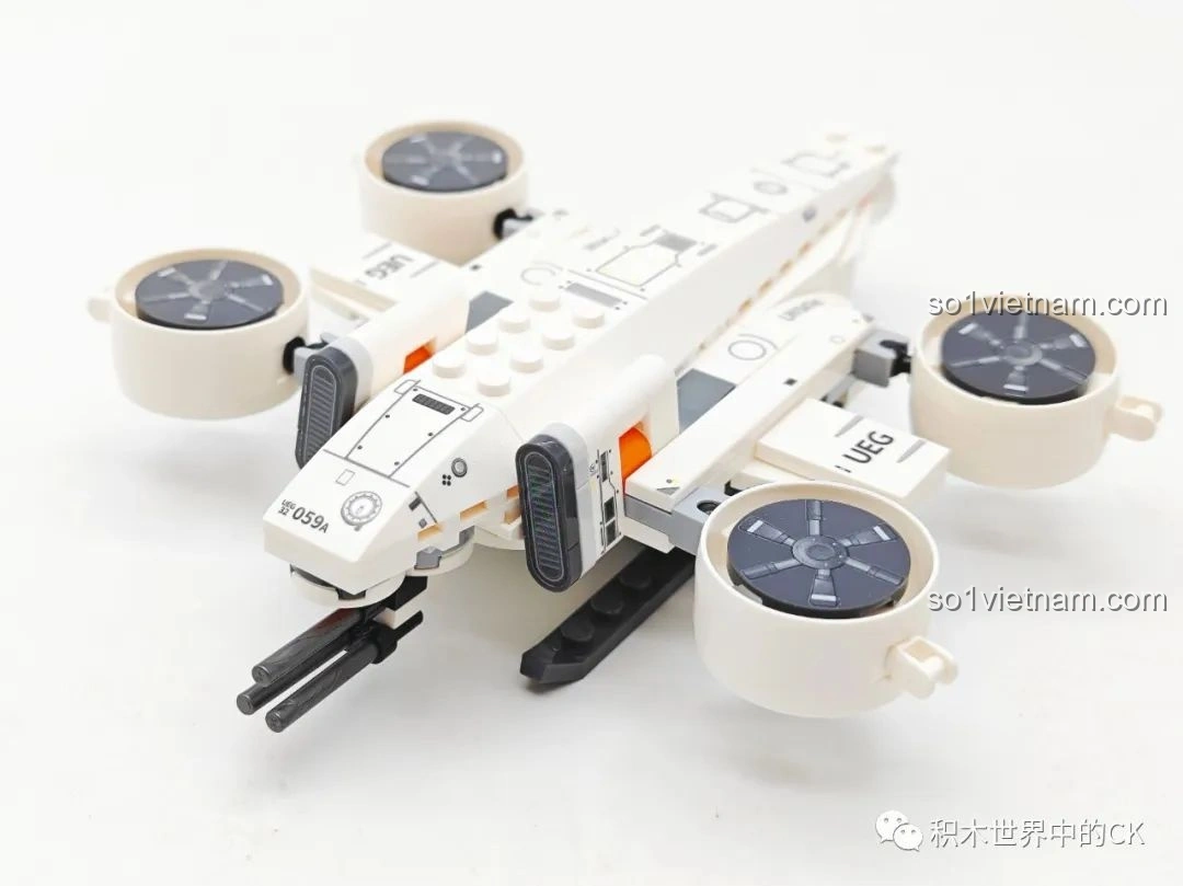 Cận cảnh cánh quạt của mô hình Máy Bay Không Người Lái Kẻ Cướp (107109) từ bộ SEMBO Lưu Lạc Địa Cầu 2, với thiết kế chi tiết.