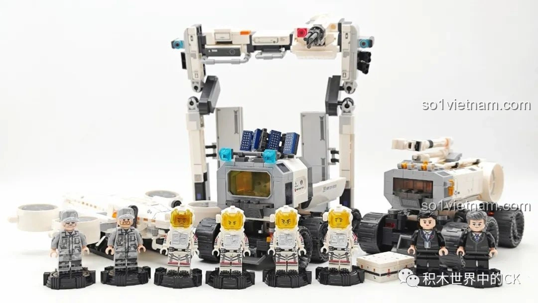 Cận cảnh các chi tiết nhỏ khác từ bộ lắp ghép SEMBO Lưu Lạc Địa Cầu 2, như các mảnh ghép đặc biệt và phụ kiện.
