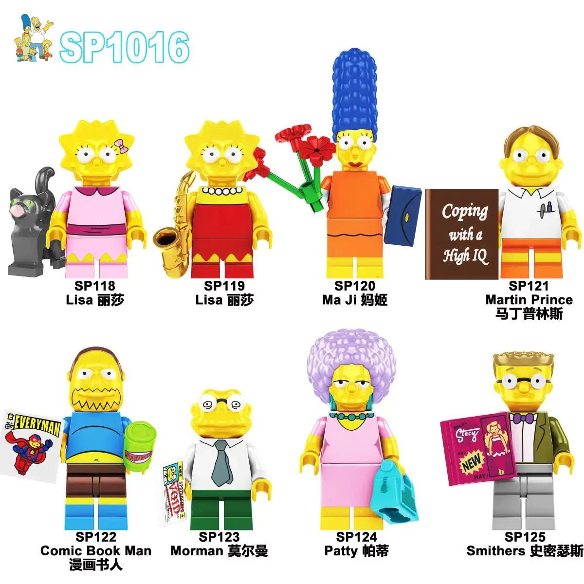 Bộ nhân vật The Simpsons SEMBO SP1016, 8 nhân vật kinh điển, minifigures The Simpsons, đồ chơi nhân vật The Simpsons, đồ chơi The Simpsons, giá tốt, cho bé 6 tuổi