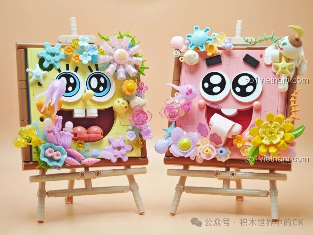 Hai bộ lắp ghép SEMBO Spongebob