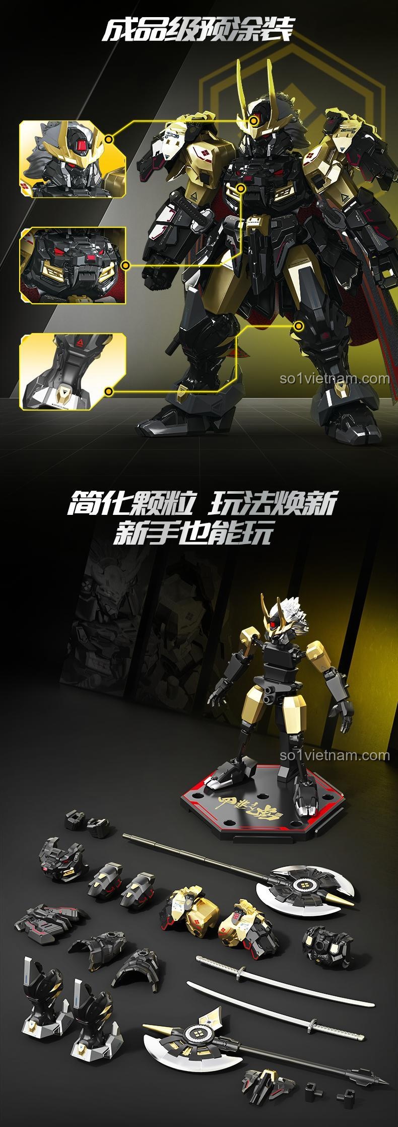 SEMBO TC2423 Các bộ phận của Mô hình Hiệp sĩ Hồ Lô, bộ lắp ráp robot chiến đấu