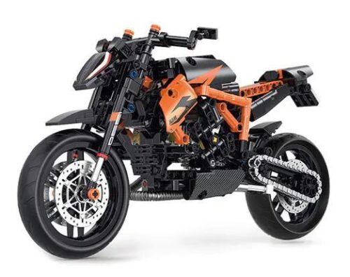 Bộ lắp ráp Mô tô KTM Superduke 1290R Shuanggao 60501 tỉ lệ 1:8 màu đen cam, dành cho bé trai 8 tuổi trở lên, giá tốt