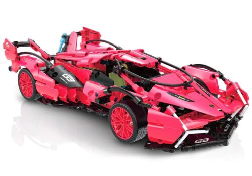 ShuangGao 60510 Siêu xe Lamborghini V12 mô hình Technic, tỉ lệ 1:14, 1148 mảnh, màu hồng đỏ, cửa đôi mở được, mô phỏng động cơ, cho bé 8 tuổi