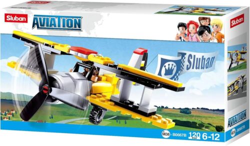 Sluban M38-B0667B Máy bay cánh quạt 120 mảnh ghép, đồ chơi lắp ghép máy bay cho bé trai 6 tuổi, phiêu lưu trên không