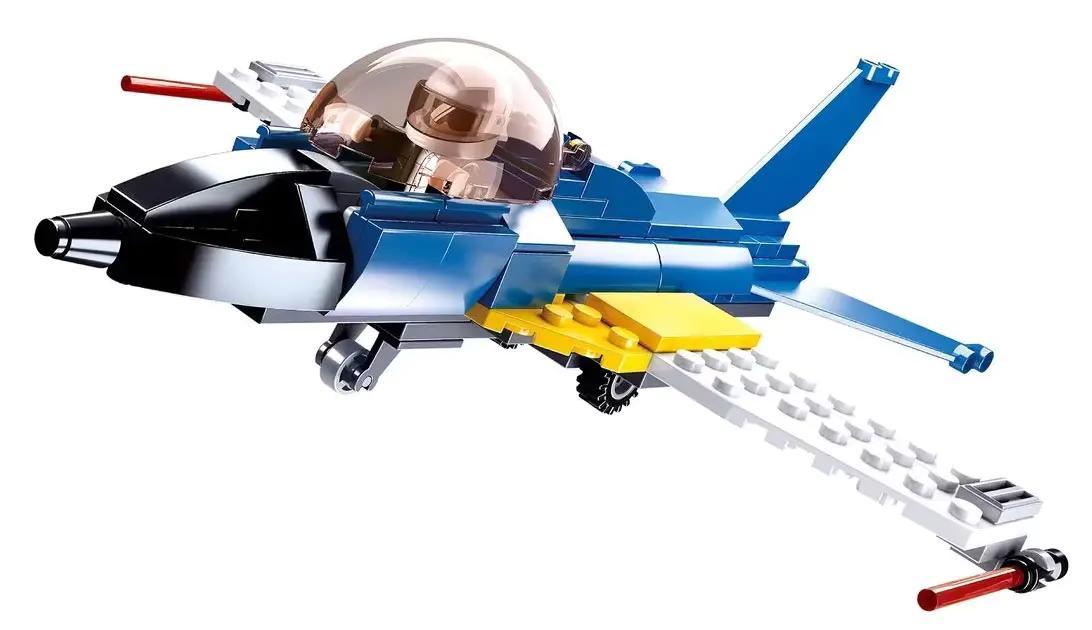 Sluban M38-B0667C Máy bay phản lực đồ chơi lắp ghép cho bé trai 6 tuổi