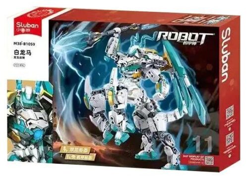 Bộ lắp ghép Sluban M38-B1059 Bạch Long Mã Chiến Kỵ Rồng Ngọc, 731 mảnh, biến hình 2 dạng, đồ chơi lắp ráp cho bé trai 8 tuổi giá tốt