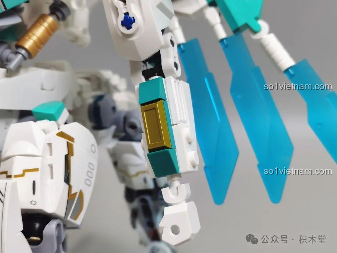 Giáp tay của Sluban M38-B1059 Bạch Long Mã, chi tiết tinh xảo, đồ chơi mô hình Cơ Giáp Bạch Long Mã