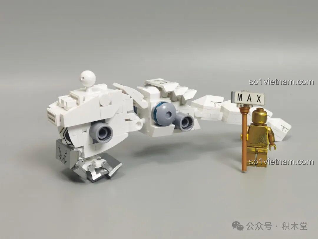 Tấm decal dán chi tiết cho Sluban M38-B1059 Bạch Long Mã, tăng tính thẩm mỹ cho mô hình, đồ chơi lắp ráp Robot Rồng Ngọc