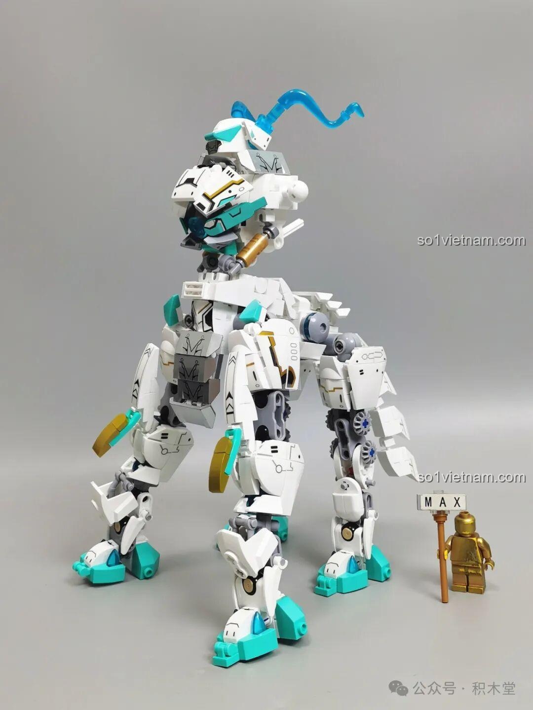 Quá trình lắp ráp Sluban M38-B1059 Bạch Long Mã, các mảnh ghép chắc chắn, đồ chơi mô hình Cơ Giáp Bạch Long Mã