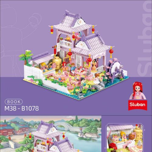 Sách Hướng Dẫn Lắp Ráp Sluban M38-B1078 Gian Trà - Hướng dẫn Sluban B1078 Kiến trúc Trung Hoa