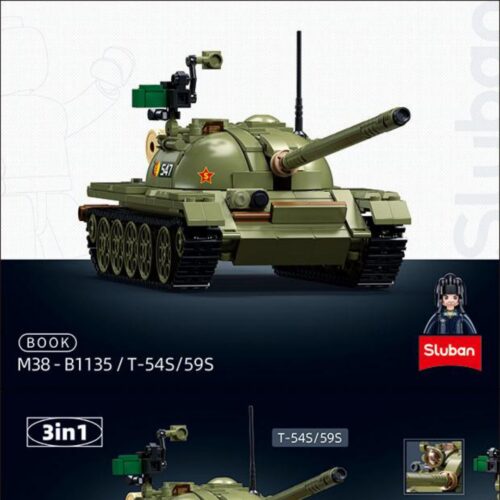 Xe Tăng Hạng Trung T-54S Sluban M38-B1135 Hướng dẫn lắp ghép Sluban 1135 Xe Tăng Chiến Đấu T-54S