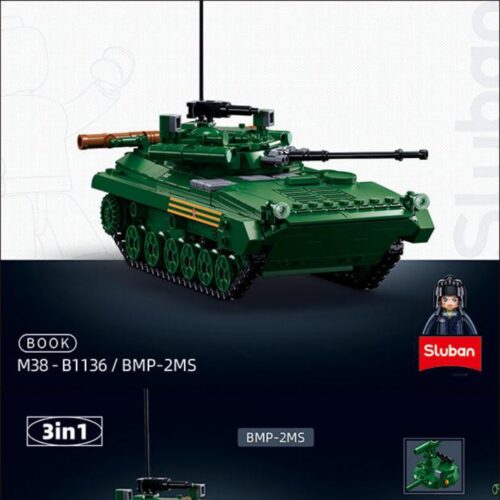 Xe chiến đấu bộ binh BMP-2MS Sluban M38-B1136 hướng dẫn lắp ráp Sluban M38B1136 Xe tăng BMP-2MS