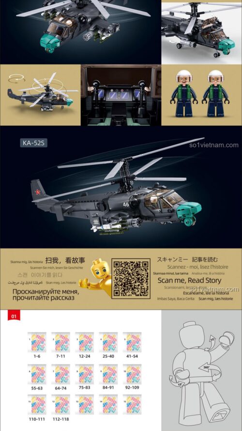 Máy bay trực thăng chiến đấu KA-54S Sluban M38-B1138 sách Sluban M38-B1138 Trực thăng tấn công KA-54S
