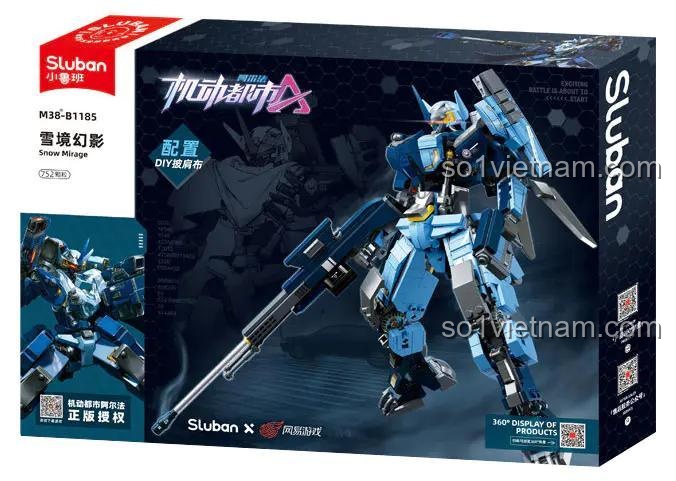 Bộ lắp ghép Robot Cơ Động Snow Mirage Sluban M38-B1185 752 chi tiết, chất lượng cao, phù hợp bé trai 8 tuổi, giá tốt.