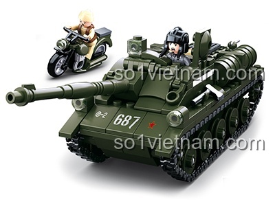 Sluban M38-B1213 Xe cứu thương quân sự bộ lắp ghép 251 mảnh cho bé 8 tuổi