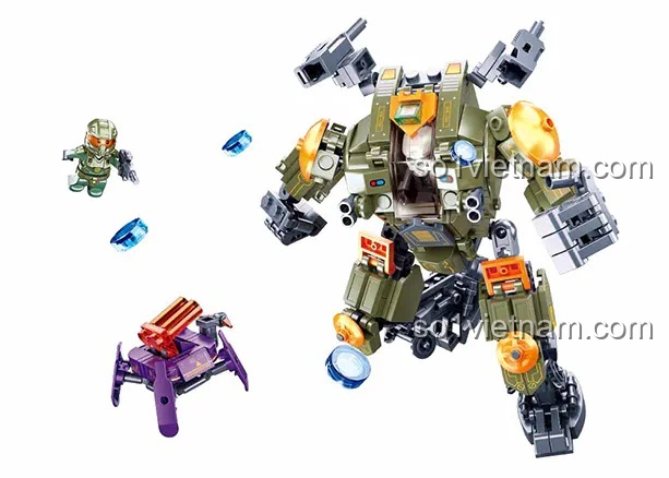 Sluban M38-B1213 Xe cứu thương quân sự bộ lắp ghép 251 mảnh cho bé 8 tuổi