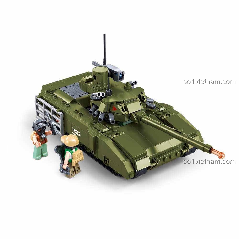 Sluban M38-B1213 Xe cứu thương quân sự bộ lắp ghép 251 mảnh cho bé 8 tuổi