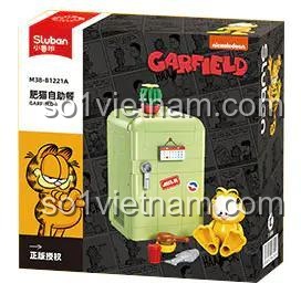 Mặt trước hộp sản phẩm bộ lắp ghép Garfield Sluban M38-B1221