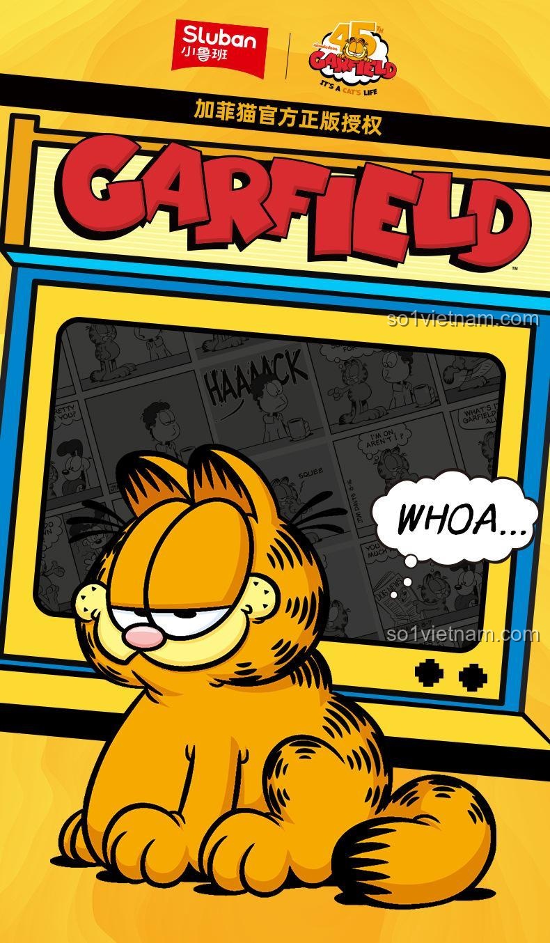 Mẫu A: Tủ lạnh Garfield từ bộ lắp ghép Sluban M38-B1221